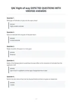 Qac Right-Of-Way Expected Questions With&NewLine;Verified Answers