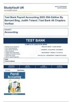 Test Bank Payroll Accounting 2025 35th Edition By Bernard Bieg&comma; Judith Toland &vert; Test Bank Verified A&plus; Grade 9780357988695&NewLine;