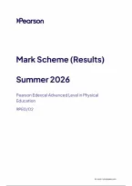 Edexcel A Level Physical Paper 2 Mark Scheme 2026