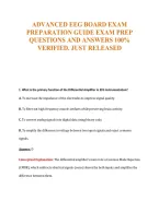 Advanced Eeg Board Exam&NewLine;Preparation Guide Exam Prep&NewLine;Questions And Answers 100&percnt;&NewLine;Verified&period; Just Released