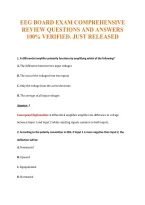 Eeg Board Exam Comprehensive&NewLine;Review Questions And Answers&NewLine;100&percnt; Verified&period; Just Released