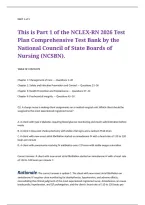 NCLEX-RN 2026 Test Plan Comprehensive Test Bank by the National Council of State Boards of Nursing &lpar;NCSBN&rpar; provides an extensive review of essential nursing concepts&comma; clinical judgment&comma; patient safety&comma; evidence-based practice&comma; and professional nursing com