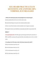 Eeg Board Practice Exam&NewLine;Questions And Answers 100&percnt;&NewLine;Verified&period; Just Released