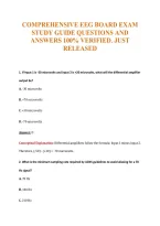 Comprehensive Eeg Board Exam&NewLine;Study Guide Questions And&NewLine;Answers 100&percnt; Verified&period; Just&NewLine;Released