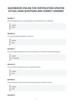 Quickbooks Online For Certification Updated&NewLine;Actual Exam Questions And Correct Answers