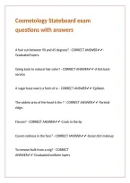 Cosmetology Stateboard exam questions with answers