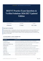 HEENT Practice Exam Questions & Verified Solutions 2026&sol;2027 Updated Edition