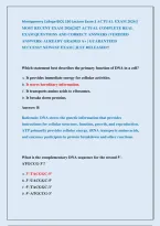 Montgomery College Biol 150 Lecture Exam 3 Actual Exam 2026 &vert;&vert;           &NewLine;Most Recent Exam 2026&vert;2027 Actual Complete Real                       &NewLine;Exam Questions And Correct Answers &lpar;Verified                  &NewLine;Answers&rpar; Already Graded A&plus; &vert; Guaranteed     