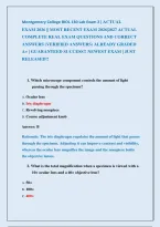 Montgomery College Biol 150 Lab Exam 2&vert; Actual            &NewLine;Exam 2026 &vert;&vert; Most Recent Exam 2026&vert;2027 Actual &NewLine;Complete Real Exam Questions And Correct &NewLine;Answers &lpar;Verified Answers&rpar; Already Graded &NewLine;A&plus; &vert; Guaranteed Success&excl;&excl; Newest Exam &vert; Just &NewLine;Released&excl;&excl;