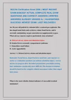Nccaa Certification Exam 2026 &vert;&vert; Most Recent &NewLine;Exam 2026&vert;2027 Actual Complete Real Exam &NewLine;Questions And Correct Answers &lpar;Verified &NewLine;Answers&rpar; Already Graded A&plus; &vert; Guaranteed &NewLine;Success&excl;&excl; Newest Exam &vert; Just Released&excl;&excl; 