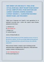 New Jersey Life And Health - Final Exams &vert;&vert; Most Recent Exams 2026&vert;2027 