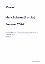 Edexcel AS Level Biology B Paper 2 Mark Scheme 2026