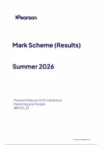 Edexcel AS Level Business Paper 1 Mark Scheme 2026