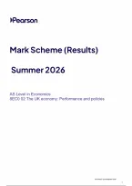 Edexcel AS Level Economics Paper 2 Mark Scheme 2026