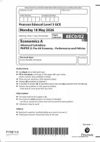 Edexcel AS Level Economics A Paper 2&colon; The UK Economy - Performance and Policies 2026