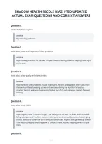 Shadow Health Nicole Diaz- Ptsd Updated&NewLine;Actual Exam Questions And Correct Answers