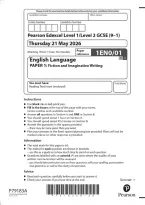 2026 GCSE EDEXCEL English Language Paper 1