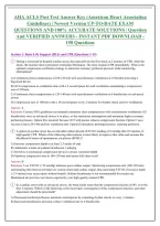 AHA ACLS Post Exam 2026-2027 QUESTIONS AND ANSWERS ALREADY GRADED A&plus;&period;&NewLine;100&percnt; Verified Solutions &vert; Updated Per Latest Guidelines &vert; Graded A&plus;