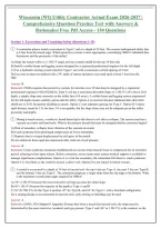 Wisconsin Utility Contractor Exam 2026-2027 QUESTIONS AND ANSWERS ALREADY GRADED A&plus;&period;&NewLine;100&percnt; Verified Solutions &vert; Updated Per Latest Guidelines &vert; Graded A&plus;