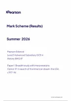 Edexcel AS Level History Paper 1&colon; Breadth study with interpretations Option 1F&colon; In search of the American dream&colon; the USA&comma; c1917-96 Mark Scheme 2026