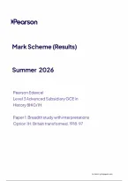 Edexcel AS Level History Paper 1&colon; Breadth study with interpretations Option 1H&colon; Britain transformed&comma; 1918-97 Mark Scheme 2026