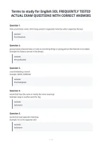 Terms To Study For English Sol Frequently Tested Actual Exam Questions With Correct Answers&NewLine;