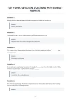 Test 1 Updated Actual Questions With Correct Answers