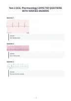 Test 2 &lpar;Ecg&comma; Pharmacology&rpar; Expected Questions With Verified Answers