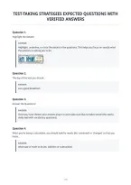 Test-Taking Strategies Expected Questions With Verified Answers