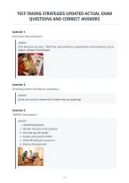Test-Taking Strategies Updated Actual Exam Questions And Correct Answers