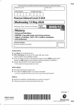 Edexcel AS Level History Paper 1&colon; Breadth study with interpretations Option 1C&colon; Britain&comma; 1625-1701&colon; conflict&comma; revolution and settlement 2026