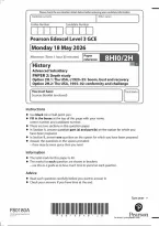 Edexcel AS Level History Paper 2&colon; Depth study Option 2H&period;1&colon; The USA&comma; c1920-55&colon; boom&comma; bust and recovery Option 2H&period;2&colon; The USA&comma; 1955-92&colon; conformity and challenge 2026