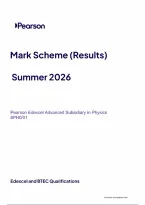 Edexcel AS Level Physics Paper 1 Mark Scheme 2026