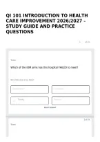 Qi 101 Introduction To Health Care Improvement 2026&sol;2027 &ndash; Study Guide And Practice Questions