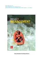 Project Management&colon; The Managerial Process&comma; 8th Edition &mdash; Erik Larson & Clifford Gray &mdash; Chapters 1&ndash;16 &mdash; Complete Solution Manual