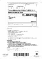 Edexcel GCSE Chemistry Paper 1 Higher Tier 2026