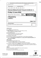 Edexcel GCSE Chemistry Paper 2 Higher Tier 2026