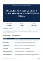 NCLEX RN-NGN Exam Questions & Verified Answers for 2026&sol;2027 Updated Edition