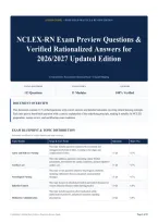 NCLEX-RN Exam Preview Questions & Verified Rationalized Answers for 2026&sol;2027 Updated Edition