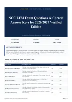 NCC EFM Exam Questions & Correct Answer Keys for 2026&sol;2027 Verified Edition