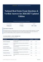 National Real Estate Exam Questions & Verified Answers for 2026&sol;2027 Updated Edition