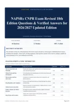 NAPSRx CNPR Exam Revised 18th Edition Questions & Verified Answers for 2026&sol;2027 Updated Edition