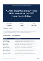 NAPSRx Exam Questions & Verified Model Answers for 2026&sol;2027 Comprehensive Edition