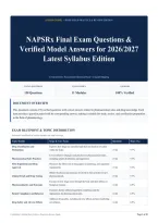 NAPSRx Final Exam Questions & Verified Model Answers for 2026&sol;2027 Latest Syllabus Edition