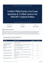 NAHQ CPHQ Practice Test Exam Questions & Verified Answers for 2026&sol;2027 Updated Edition