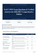 NACC PSW Exam Questions & Verified Answers for 2026&sol;2027 Comprehensive Edition