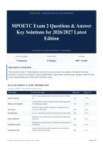 MPOETC Exam 2 Questions & Answer Key Solutions for 2026&sol;2027 Latest Edition