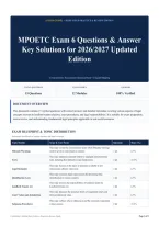 MPOETC Exam 6 Questions & Answer Key Solutions for 2026&sol;2027 Updated Edition