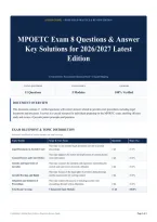 MPOETC Exam 8 Questions & Answer Key Solutions for 2026&sol;2027 Latest Edition