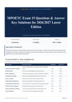 MPOETC Exam 15 Questions & Answer Key Solutions for 2026&sol;2027 Latest Edition